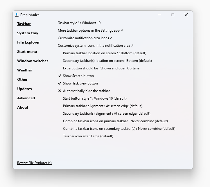 Explorer Patcher, herramienta para desagrupar ventanas de la barra de tareas en Windows 11