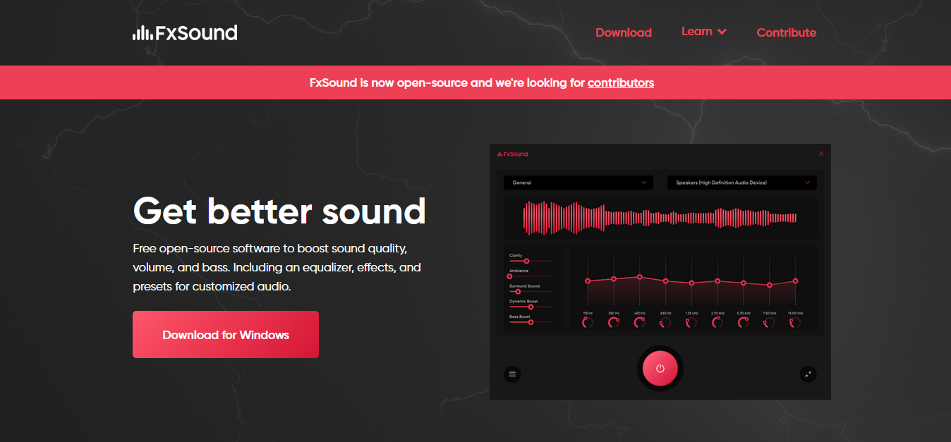 FXSound, el mejor ecualizador de audio para Windows